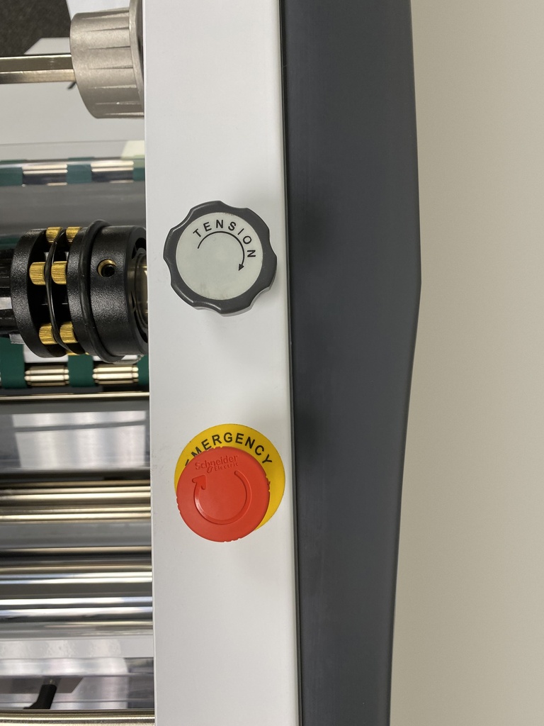 Used - QTopic 380F Single Sided Laminator/Sleeker with Foldable Feed Table