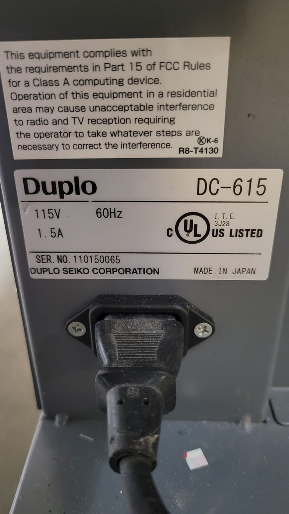 Used Duplo 615 PRO Slit/Cut/Crease Machine