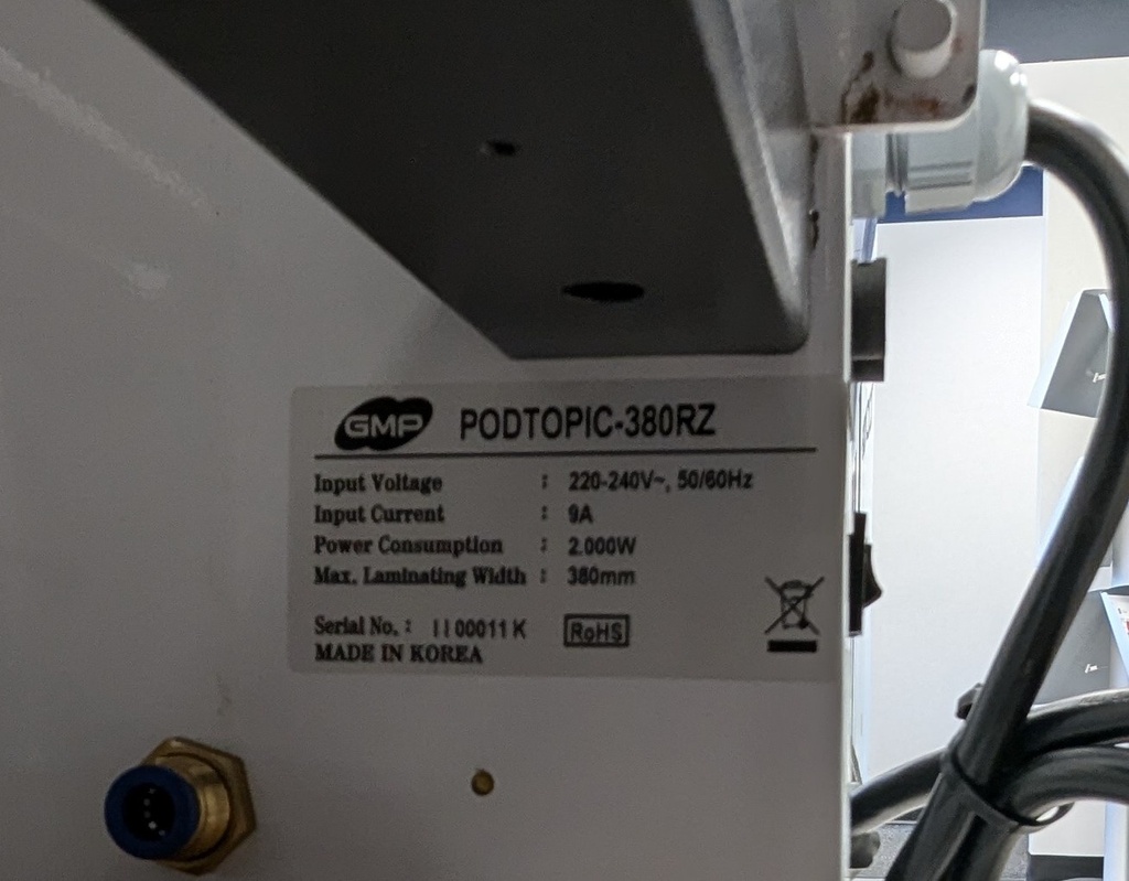 Used PODTopic 380F Single Side Laminator
