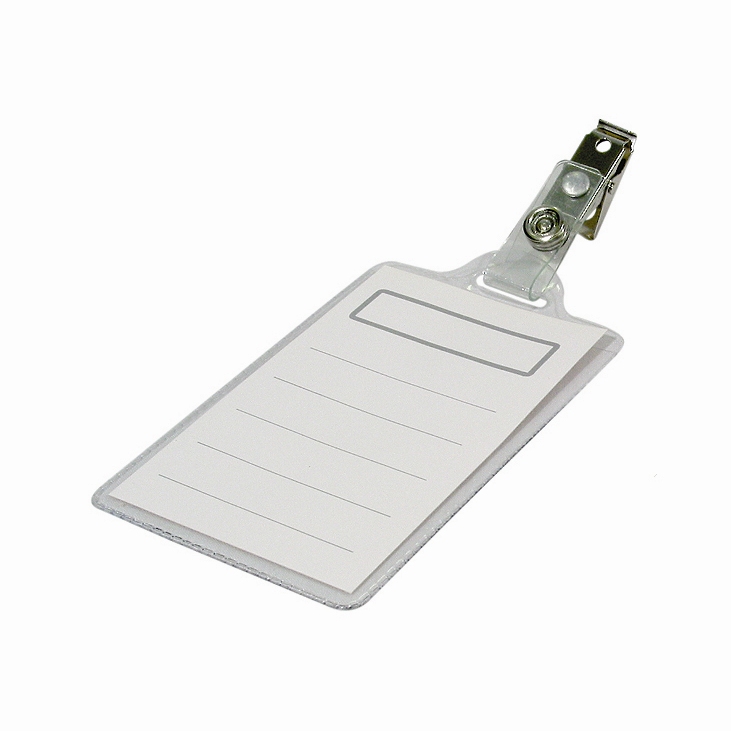 SECURpro Vertical Name Badge with Insert &amp; Clip 100/Pack