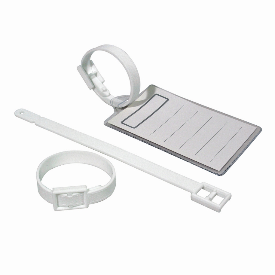 SECURpro White Vinyl Luggage Straps 100/pack