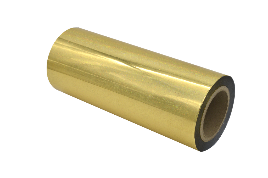 SLEEKpro Gold Glitter Holo (T) Metallic Foil 12'' x 1000' x 3'' Core A/I