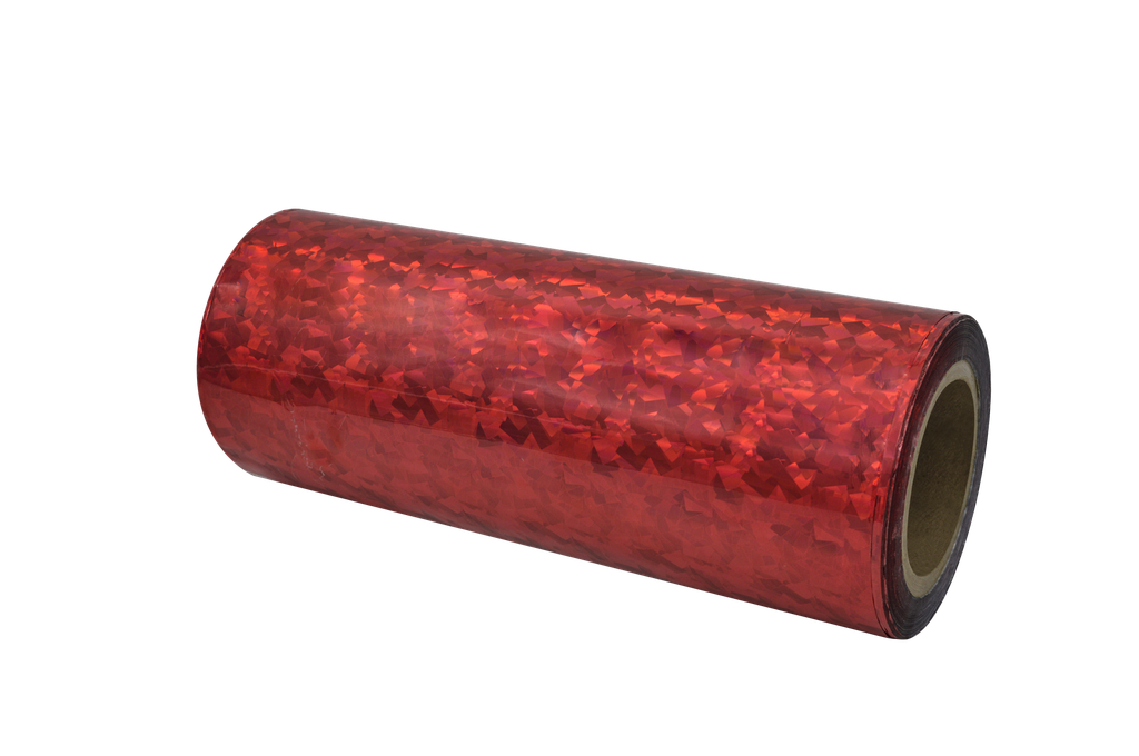 SLEEKpro Red Crystal Holo (T) Metallic Foil 12'' x 1000' x 3'' Core A/I