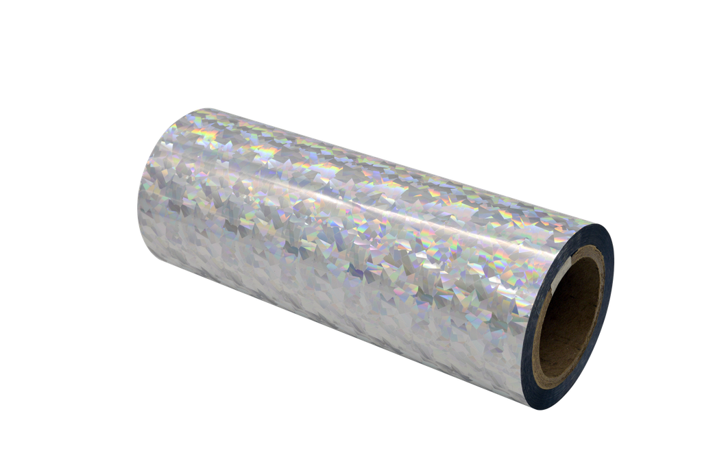SLEEKpro Silver Crystal Holo (T) Metallic Foil 12'' x 1000' x 3'' Core A/I
