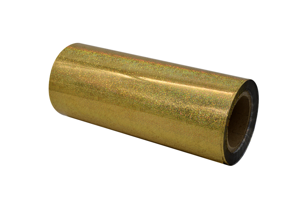 SLEEKpro Gold Sparkle Holo (T) Metallic Foil 12'' x 1000' x 3'' Core A/I