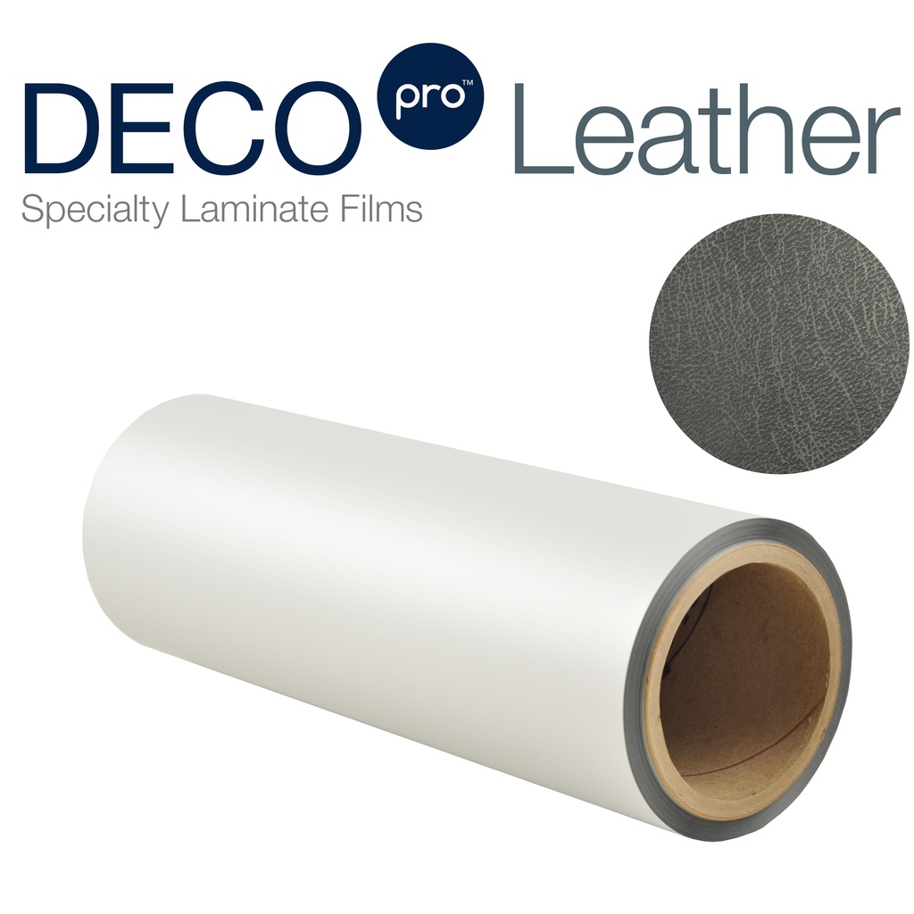 1.5 mil DECOpro Leather 18'' x 500' x 1" Core A/I Laminate Film