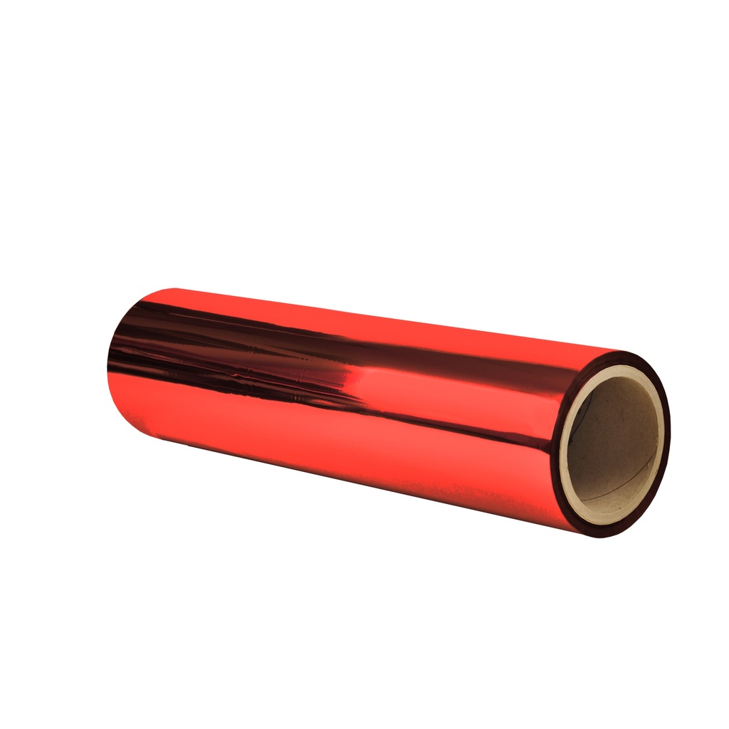 SLEEKpro Satin Red Foil 12'' x 500' x 1" Core A/O