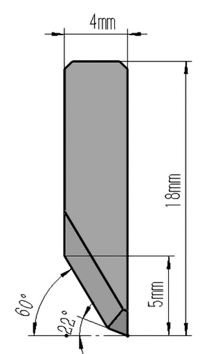 [8H171.20.18.0000236] E19-1 5mm EOT Blade for FINISHpro 1523 and 2029 (2/pack)