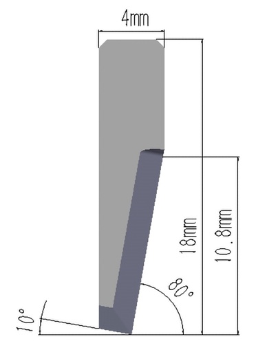 [8H171.20.18.0000241] E19-2 10mm EOT Blade for FINISHpro 1523 and 2029 (2/pack)