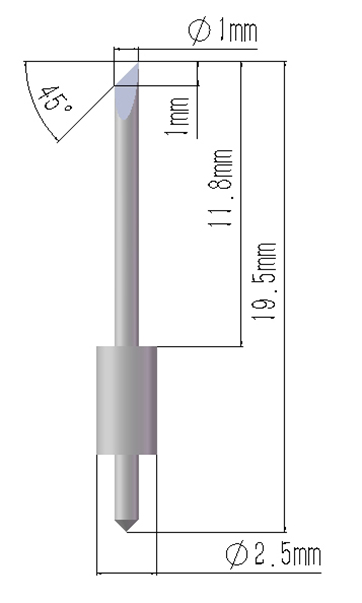 E15-01 0.9mm FINISHpro Tungsten Drag Knife Blade (5/pack)
