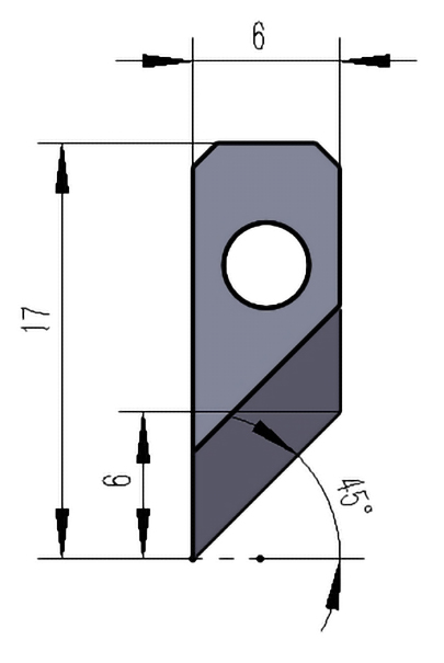 E19-10 3mm Single-bevel V-Cut Blade for FINISHpro series(2/pack)