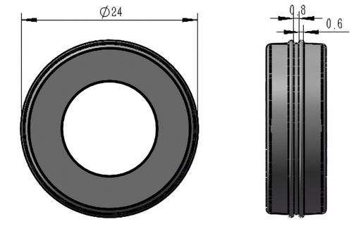 [8H171.10.01.0009520] 0.6mm Double Edge Creasing Wheel for FINISHpro series