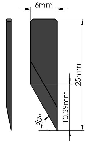 [8H171.20.18.0000356] E19-37 10mm EOT Blade for FINISHpro 2739 and 3457 (2/pack)