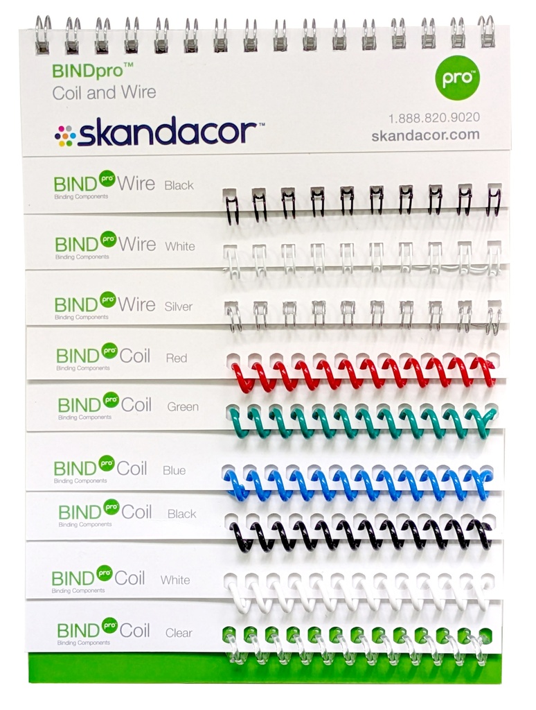BINDpro Coil and Wire Swatchbook - Wire bound with stand