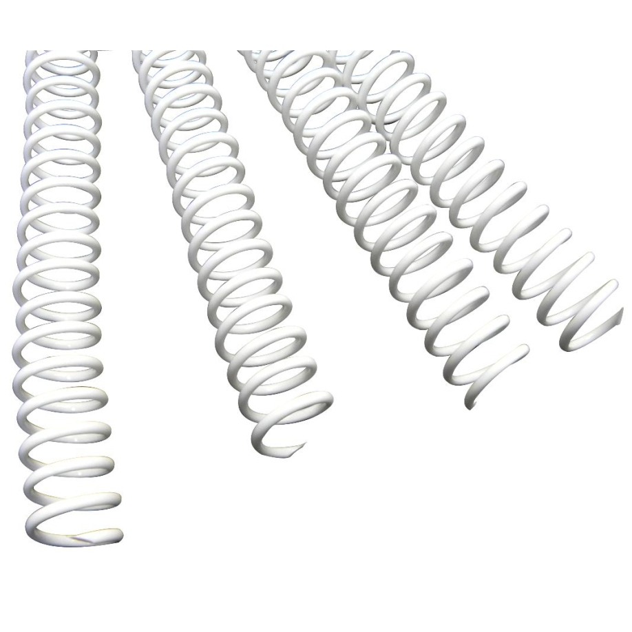 8 mm 12" White BINDpro 4:1 Pitch Plastic Coil