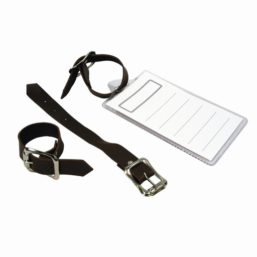 [VSLS1551] SECURpro Black Imitation Leather Luggage Straps 100/pack