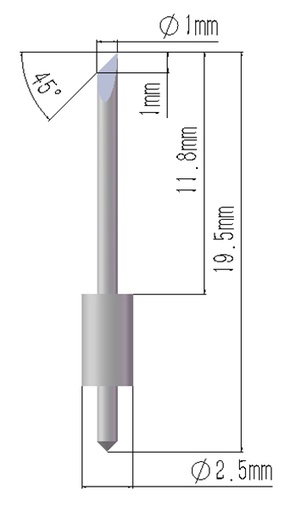 [8H171.20.18.0000255] E15-01 0.9mm FINISHpro Tungsten Drag Knife Blade (5/pack)