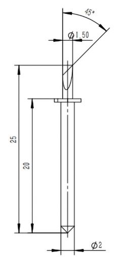 [8H171.20.18.0000326] E15-05 1.5mm FINISHpro Tungsten Drag Knife (5/pack)