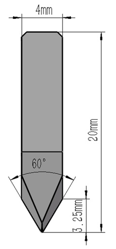 [8H171.20.18.0000311] E19-7 3mm EOT Blade for FINISHpro 1523 and 2029 (2/pack)