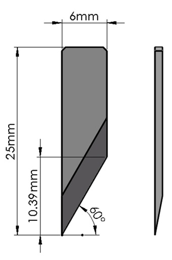 [8H171.20.18.0000355] E19-36 10mm EOT Blade for FINISHpro 2739 and 3457 (2/pack)