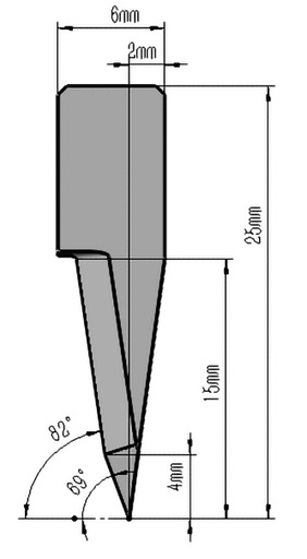 [8H171.20.18.0000357] E19-38 15mm EOT Blade for FINISHpro 2739 and 3457 (2/pack)