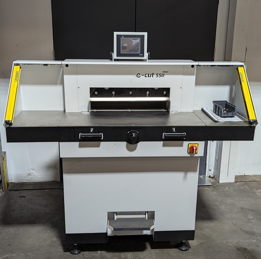[U-ERGC0550] Used RIGO E-Cut 550 Electric Programmable Guillotine w/Side Tables