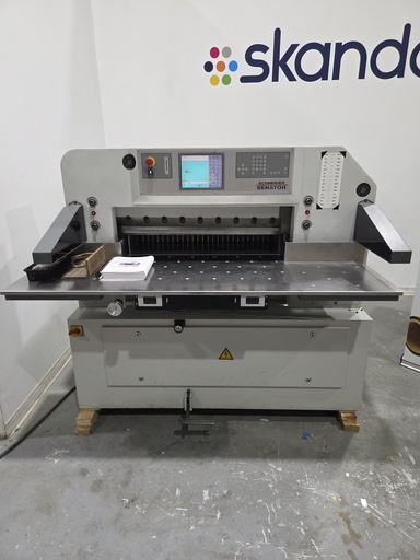 [# 9999-SCH-FAC] Used Schneider Senator 92 E-Line 36" Guillotine Cutter with Spare Blade and Cutting Sticks