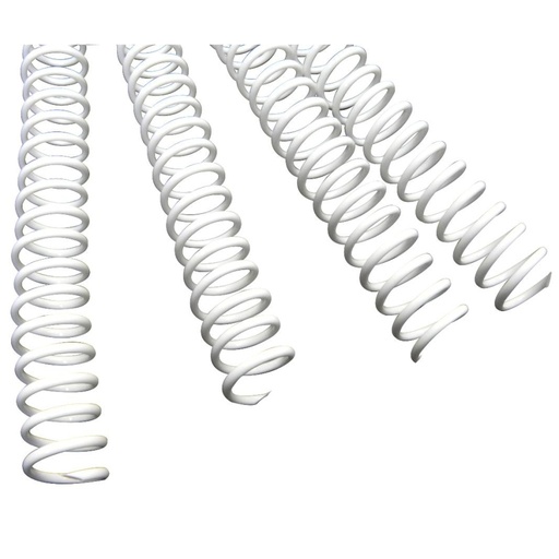 [J4WT1228] 28 mm 12" White BINDpro 4:1 Pitch Plastic Coil